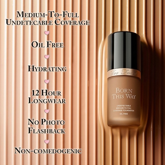 TOO FACED Born This Way Undetectable Foundation NUDE - Picture 8 of 14